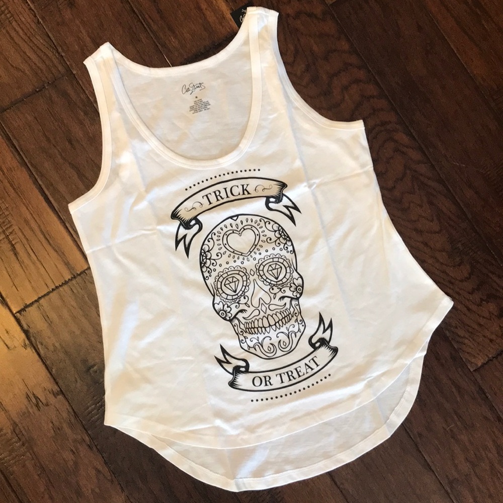 NWT: Sugar Skull Graphic Tank Top